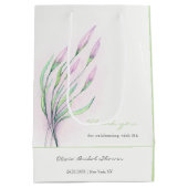 ソフトパープルリリーブライダルシャワー ミディアムペーパーバッグ (裏面)