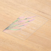 ソフトパープルリリー結婚ズ アクリル招待状 (レイダウン)