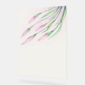 ソフトパープルリリー結婚ズ・ウェルカム アクリルサイン (傾斜)