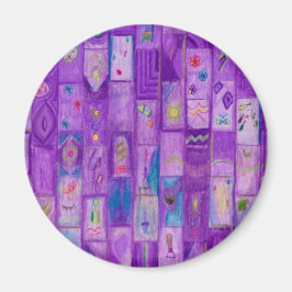 ソフトパープルレンガ磁石 マグネット