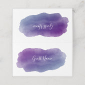 ソフトパープル水色のゲスト名座席表 プレイスカード (外部開封)