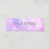ソフトパープル絵を描ズ抽象芸術水彩つるラベル スキニー名刺 (正面)