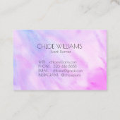 ソフトパープル絵画ブルーの抽象芸術水色 名刺 (裏面)
