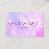 ソフトパープル絵画ブルーの抽象芸術水色 名刺 (正面)