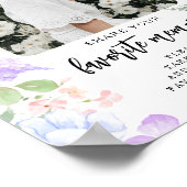 ソフトパープル花びら共有お気に入りのあなたのメモリポスト ポスター (角)