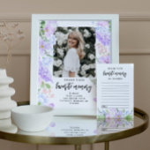 ソフトパープル花びら共有お気に入りのあなたのメモリポスト ポスター