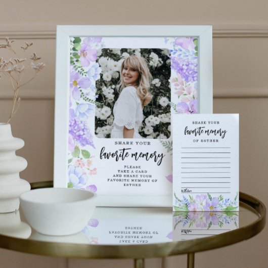 ソフトパープル花びら共有お気に入りのあなたのメモリポスト ポスター