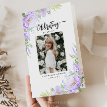 ソフトパープル花びら折葬式プログラム