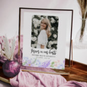 ソフトパープル花びら永遠に私たちのハート ポスター