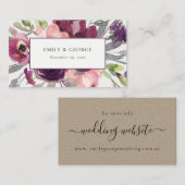 ソフトパープル薄紫水カラーフローラ結婚スのウェブサイト 名刺 (正面/裏面)