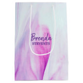 ソフトパープル&ピンクグラデーション ミディアムペーパーバッグ (裏面)