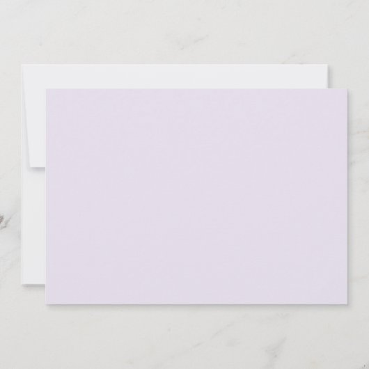 ソフトパープル | フォーマル エアリー ラベンダー ウェディング セーブザデート (裏面)