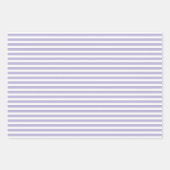 ソフトパープル&ホワイトストライプ水玉模様シボロン ラッピングペーパーシート (正面)