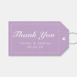 ソフトパープル&ホワイトモダンミニマリスト ギフトタグ