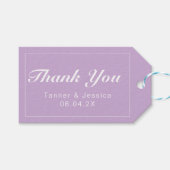 ソフトパープル&ホワイトモダンミニマリスト ギフトタグ (正面(横))