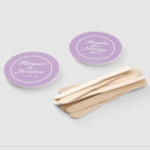 ソフトパープル&ホワイトモダンミニマ結婚リスト ハンドファン (組立なし)