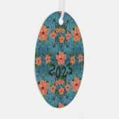 ソフトパ絵を描ステルポインセティアホリデイ メタルオーナメント (正面右)