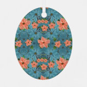 ソフトパ絵を描ステルポインセティアホリデイ メタルオーナメント (裏面)