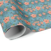 ソフトパ絵を描ステルポインセティアホリデイ ラッピングペーパー (ロールコーナー)