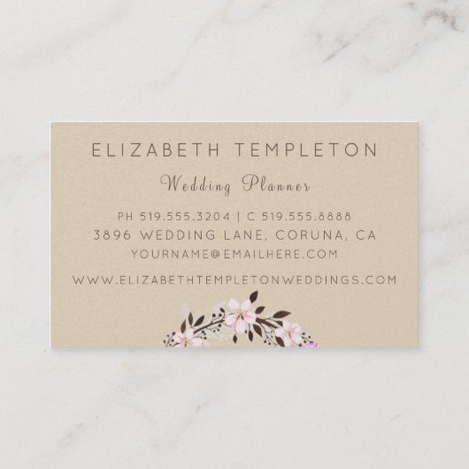 ソフトヒューズフローラリースエレガント名刺 名刺 (裏面)