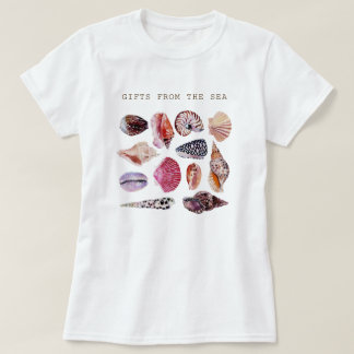 ソフトビーチシェルパターンデザイン Tシャツ