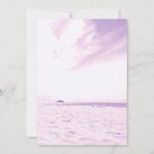 **ソフトビーチシーサンドスカイ写真。ウェディング 招待状 (裏面)