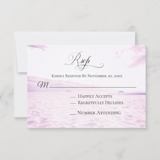 *~*ソフトビーチシーサンドスカイ結婚ト 出欠カード (正面)