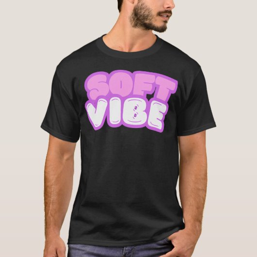 ソフトビーブバブルかわいい美学タイポグラフィ Tシャツ (正面)