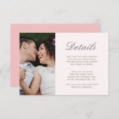 ソフトピかわいらしンクのゲ結婚スト詳細写真 エンクロージャーカード (正面/裏面)