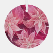 ソフトピきらめくックポインセチア ガラスオーナメント (裏面)