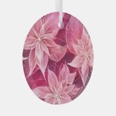 ソフトピきらめくックポインセチア ガラスオーナメント (正面右)