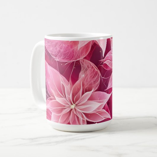 ソフトピきらめくックポインセチア コーヒーマグカップ (正面左)