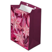 ソフトピきらめくックポインセチア ミディアムペーパーバッグ (正面アングル)