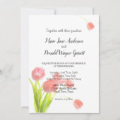 ソフトピエレガントックチューリップ招待状 セーブザデート (正面)