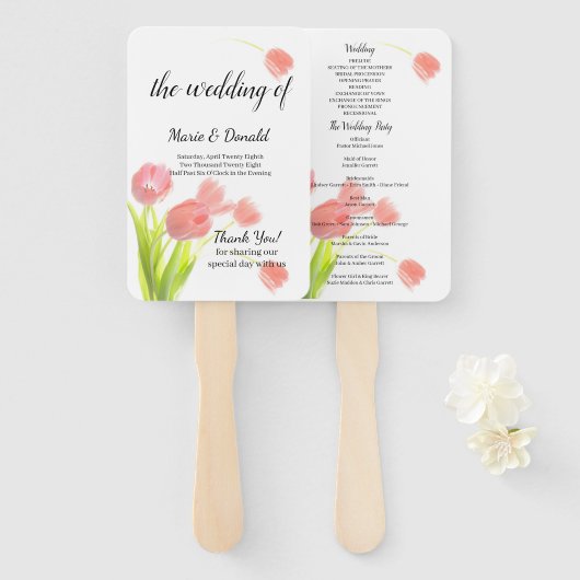 ソフトピエレガントックチューリップ計画 ハンドファン (正面&裏面)