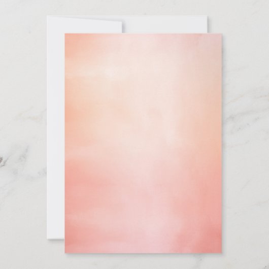 ソフトピエレガントックピーチフローラボホ結婚ズ 招待状 (裏面)