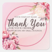 ソフトピエレガントックピーニーご注文ありがとうございます スクエアシール (正面)