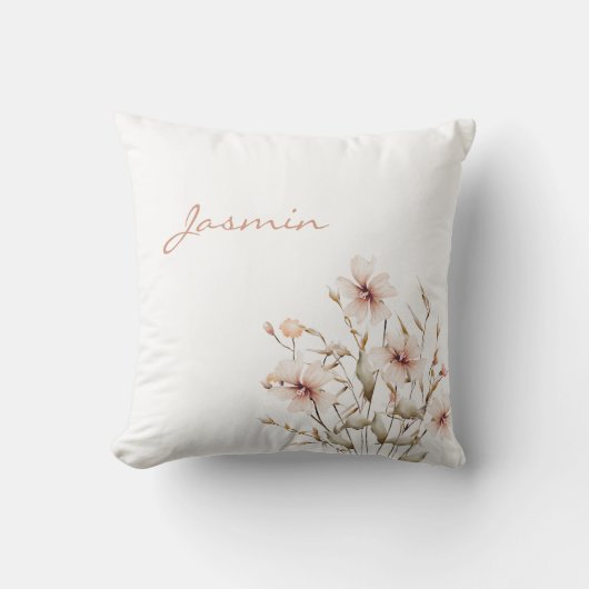 ソフトピエレガントックワイルドフラワー名 クッション (正面)