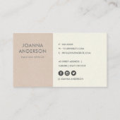 ソフトピエレガントッミニマルクフローラパーソナライズされた 名刺 (裏面)