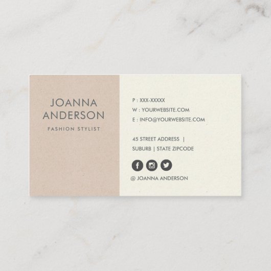 ソフトピエレガントッミニマルクフローラパーソナライズされた 名刺 (裏面)