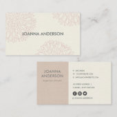 ソフトピエレガントッミニマルクフローラパーソナライズされた 名刺 (正面/裏面)