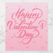 ソフトピエレガントンクハッピーバレンタインデー ワインラベル (シングルラベル)