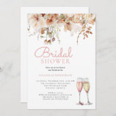 ソフトピエレガントンクフローラブライダルシャワー 招待状 (正面/裏面)