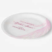 ソフトピエレガントンクブライダルドレスブライダルシャワー ペーパープレート (アングル)