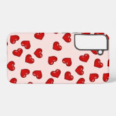 ソフトピエレガントンク上の恋人赤いハートパターン SAMSUNG GALAXYケース (裏面横)