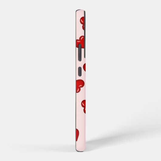 ソフトピエレガントンク上の恋人赤いハートパターン SAMSUNG GALAXYケース (右側面)