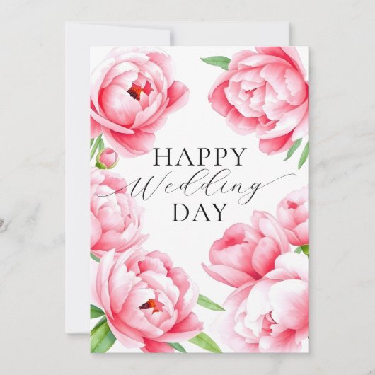 ソフトピエレガントンク牡丹の結婚おめでとう カード (正面)