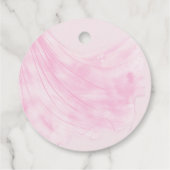 ソフトピエレガントンク結婚のドレスブライダルシャワー フェイバータグ (裏面)