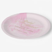 ソフトピエレガントンク結婚のドレスブライダルシャワー ペーパープレート (アングル)