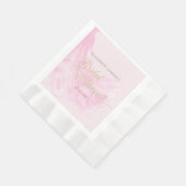 ソフトピエレガントンク結婚のドレスブライダルシャワー 縁ありランチョンナプキン (角)